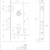 Замок врезной Apecs 2223/60-AC